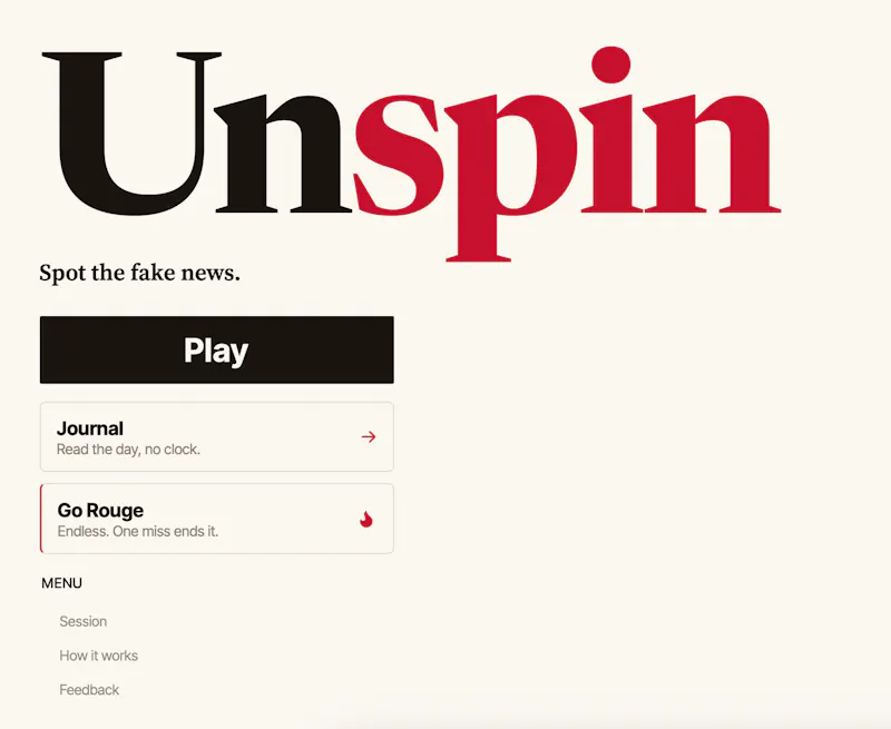 Unspin screenshot 1