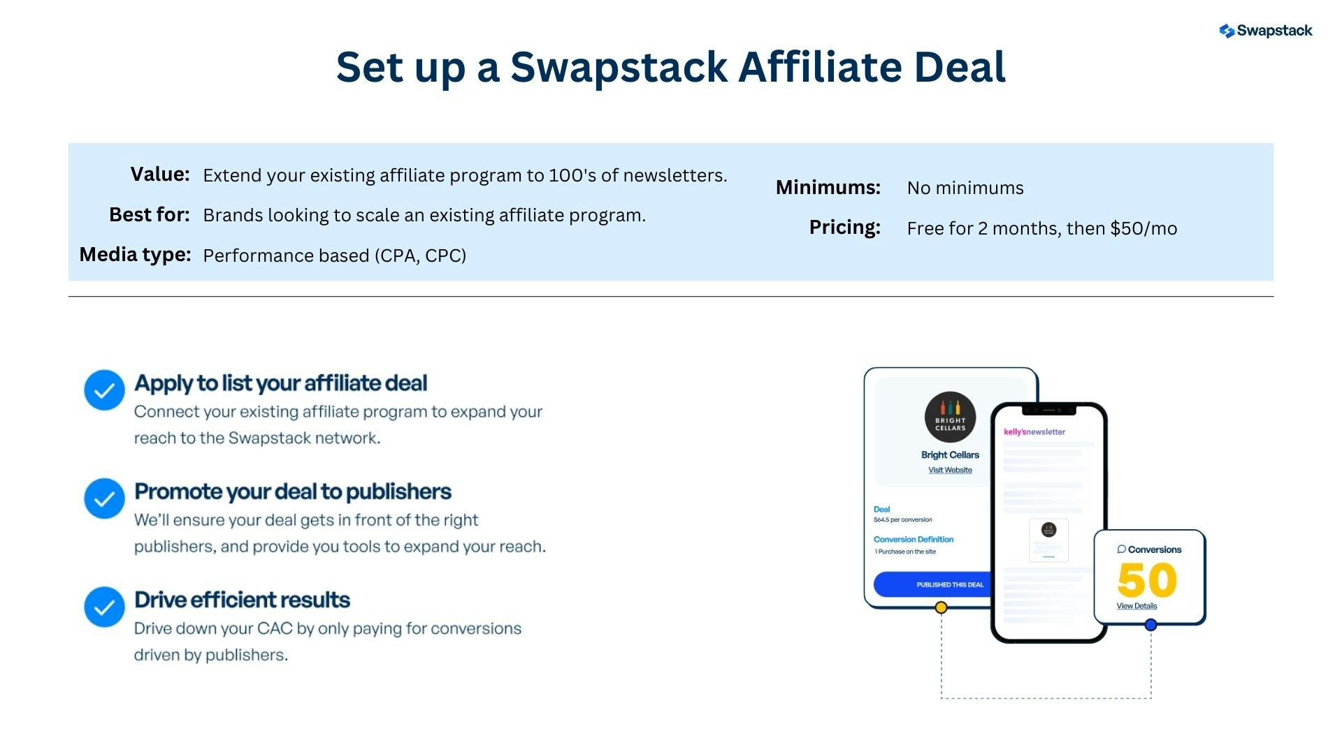 Afiliadas por Swapstack - Extienda su programa de afiliados a 1000 boletines independientes media 8