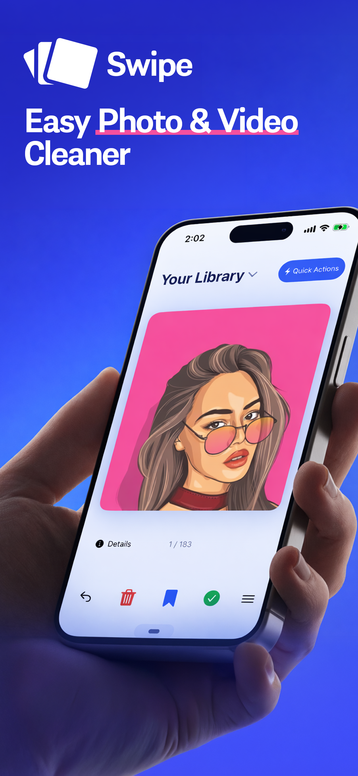 Photo & Video Cleaner: Swipe - Main product screenshot demonstrating key features and user interface