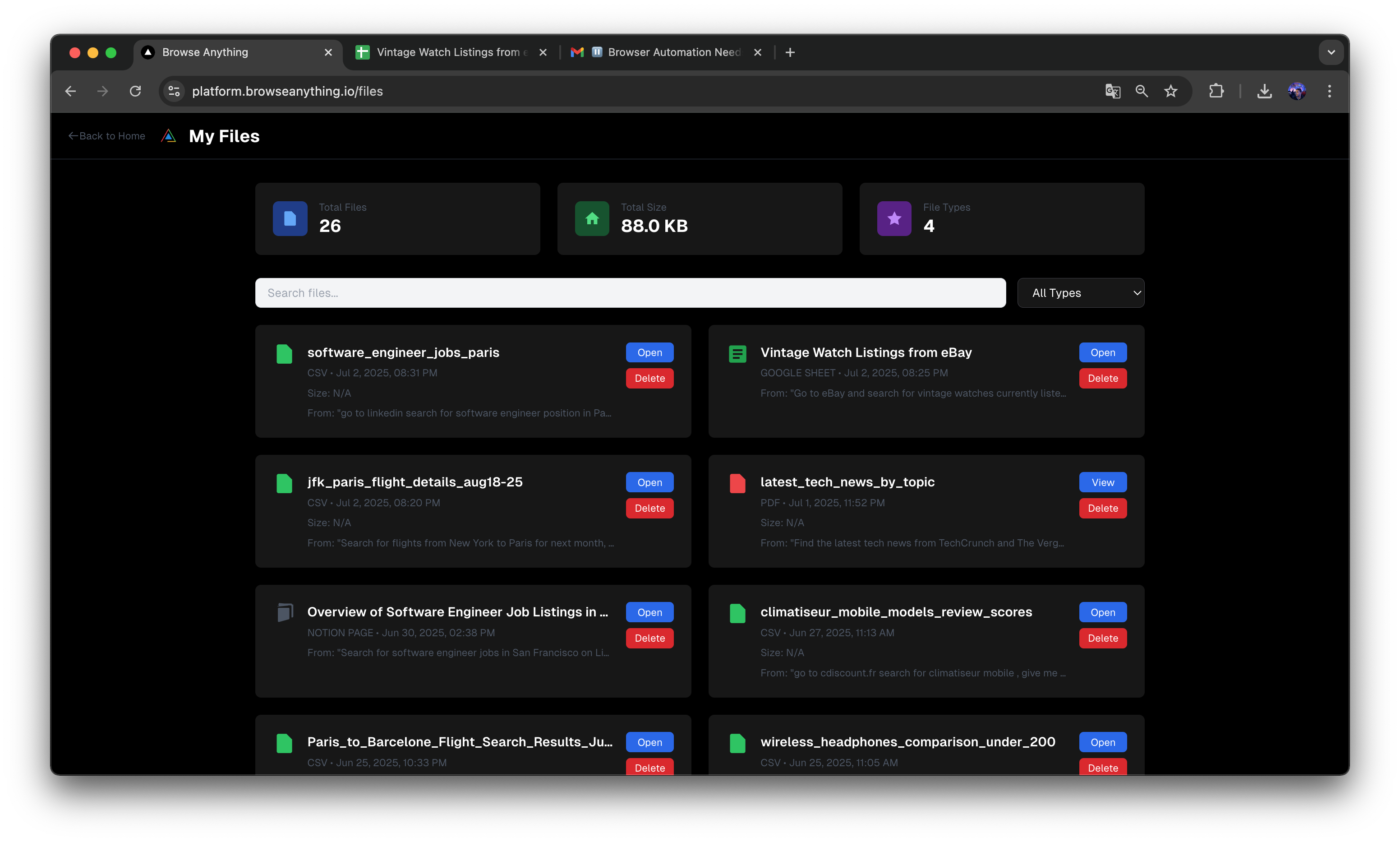 Mídia 7 de Navegue por qualquer coisa (agente do navegador da IA) - Agente do navegador de IA que automatiza qualquer tarefa da web instantaneamente
