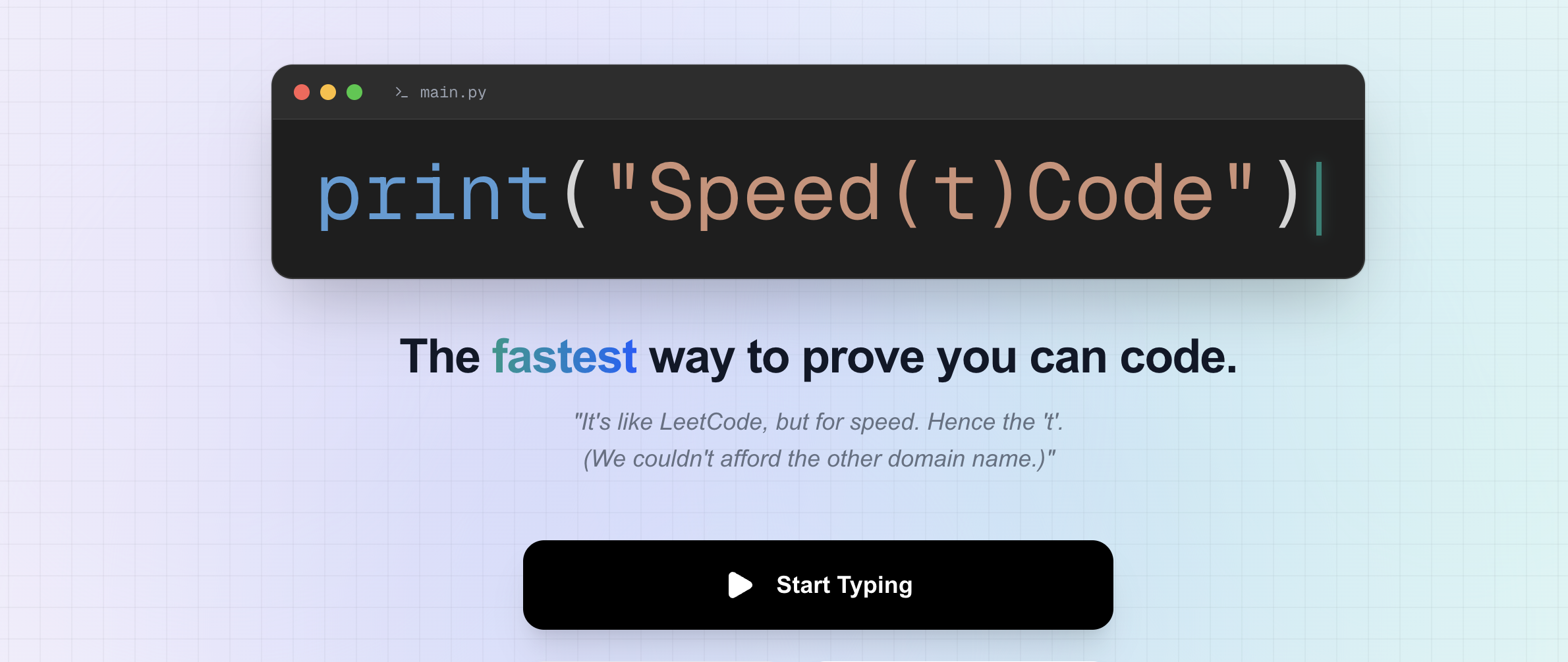 Speed(t)Code - Product Hunt launch logo