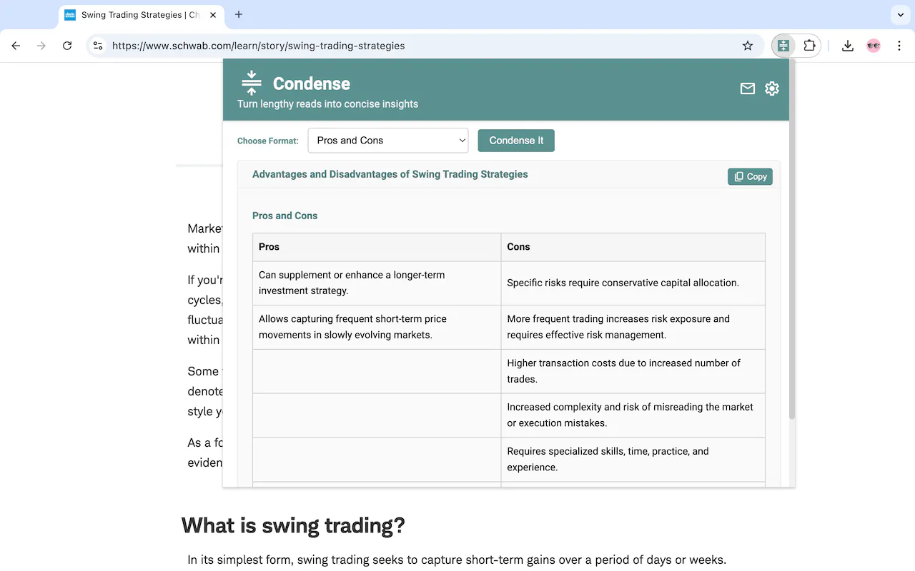Condense (Chrome Extension) gallery image