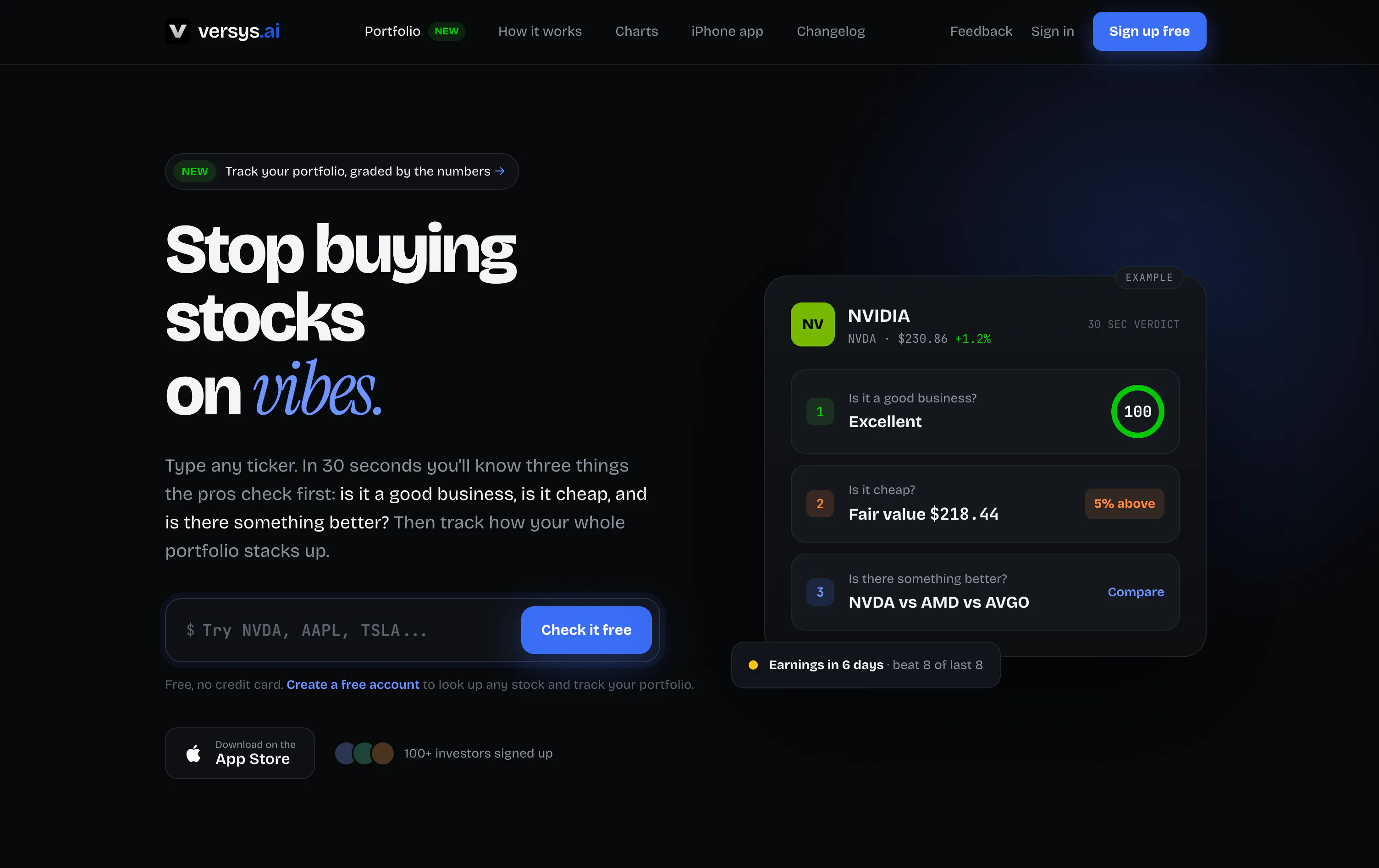 versys.ai —stocks research super app gallery image