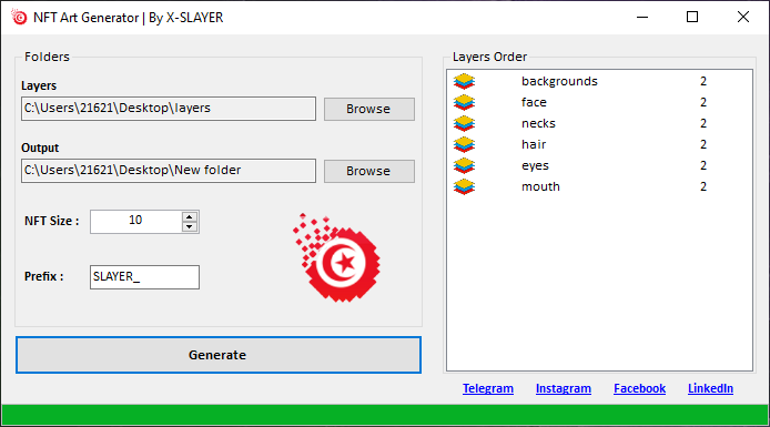 NFT art generator gallery image