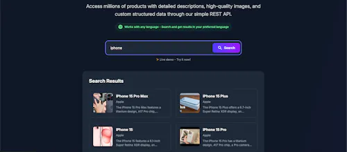 The Product API gallery image