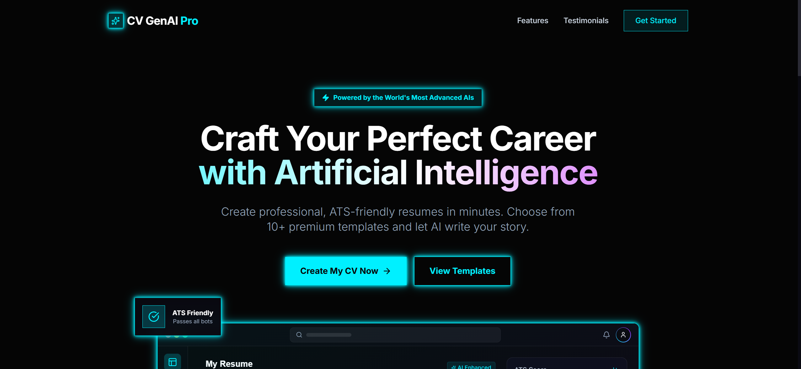 CV GenAI Pro - Product Hunt launch logo and brand identity