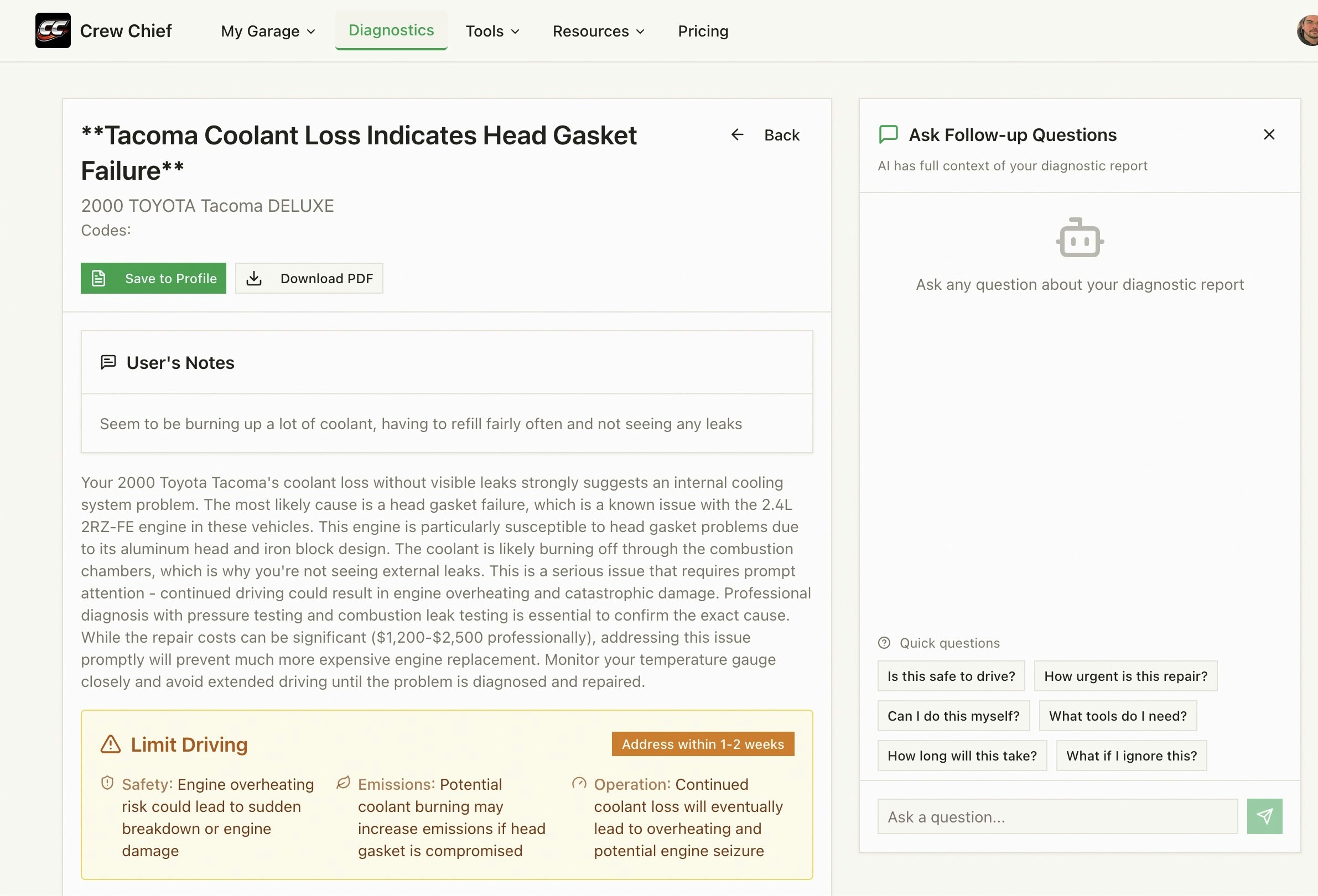 Crew Chief - Screenshot 4 showing product features and functionality