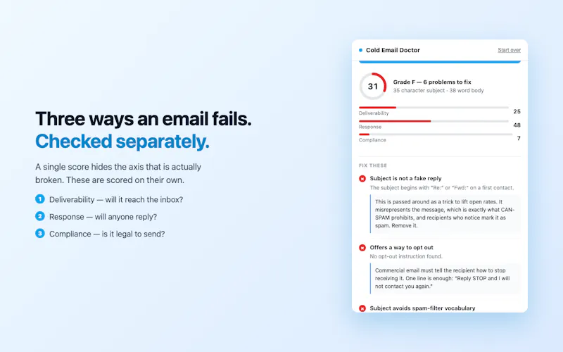 Cold Email Doctor screenshot 1