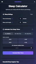 DreamEase – Sleep & Wake Time Calculator gallery image