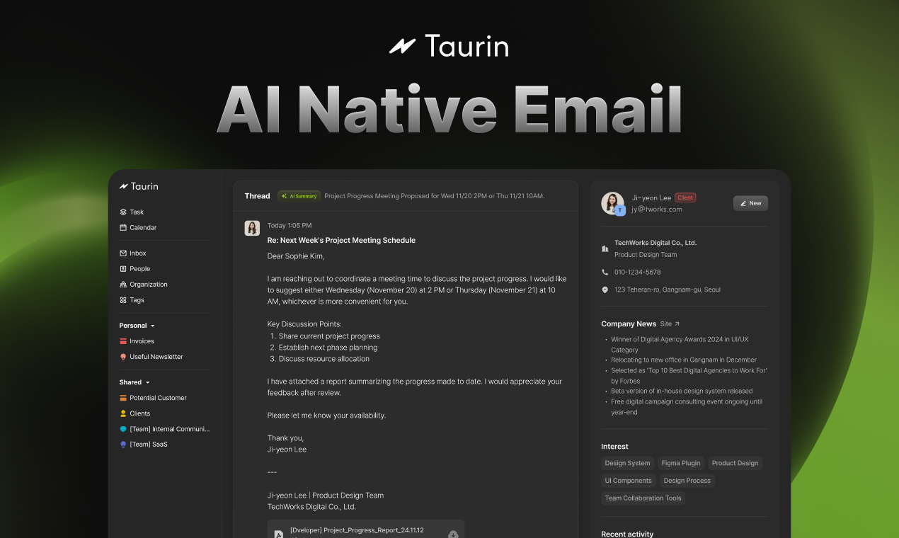 startuptile Taurin-Zero inbox: AI email client for entrepreneurs