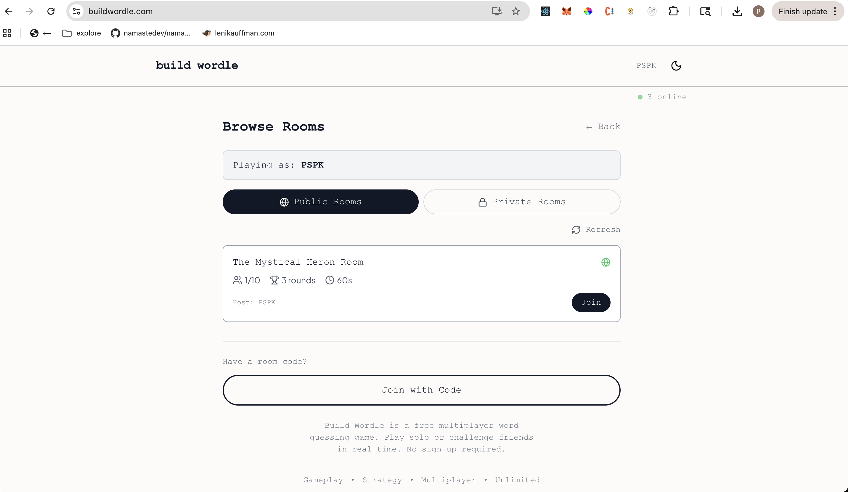 Build Wordle - Screenshot 3 showing product features and functionality