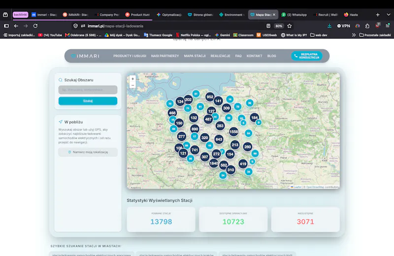 Immari - EV CHARGERS INTERACTIVE MAP screenshot 2