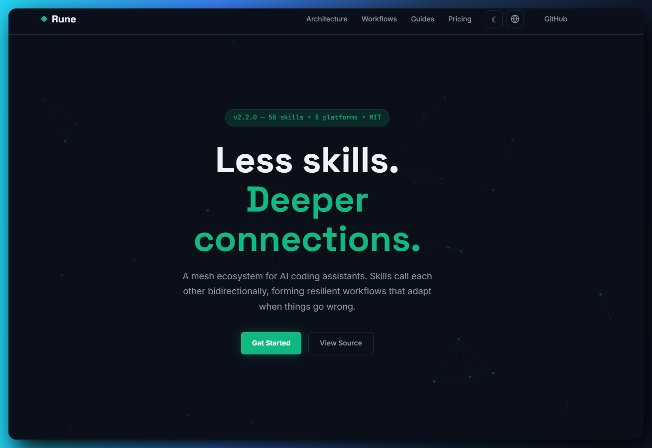 Rune — Less skills. Deeper connections.
