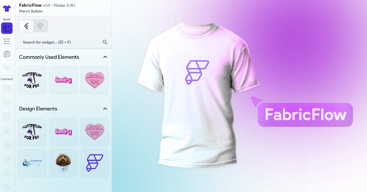 Kumaş akışı - Flutterflow artık Fabricflow, Visual T-Shirt Builder medya 4