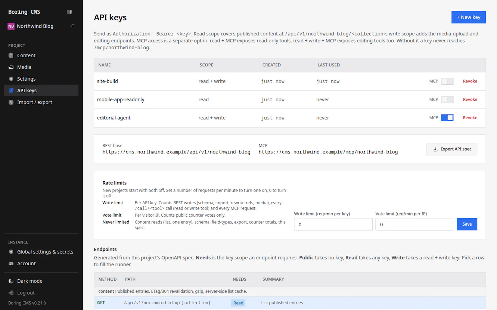 Boring CMS screenshot 4