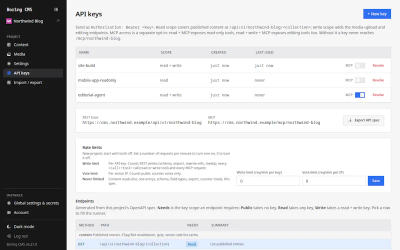 Boring CMS screenshot 4