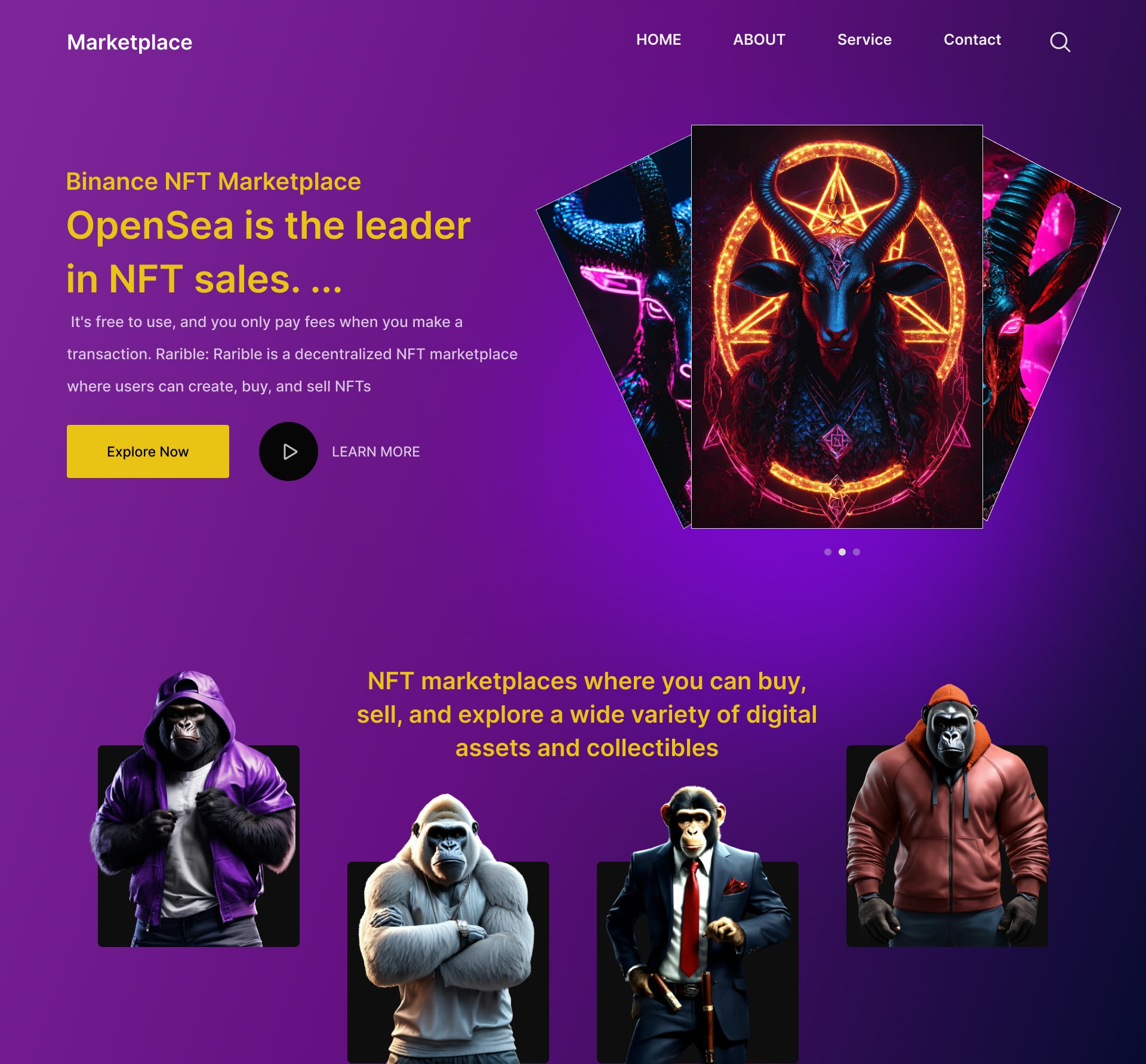 NFT Token Development  - Screenshot 2 showing product features and functionality