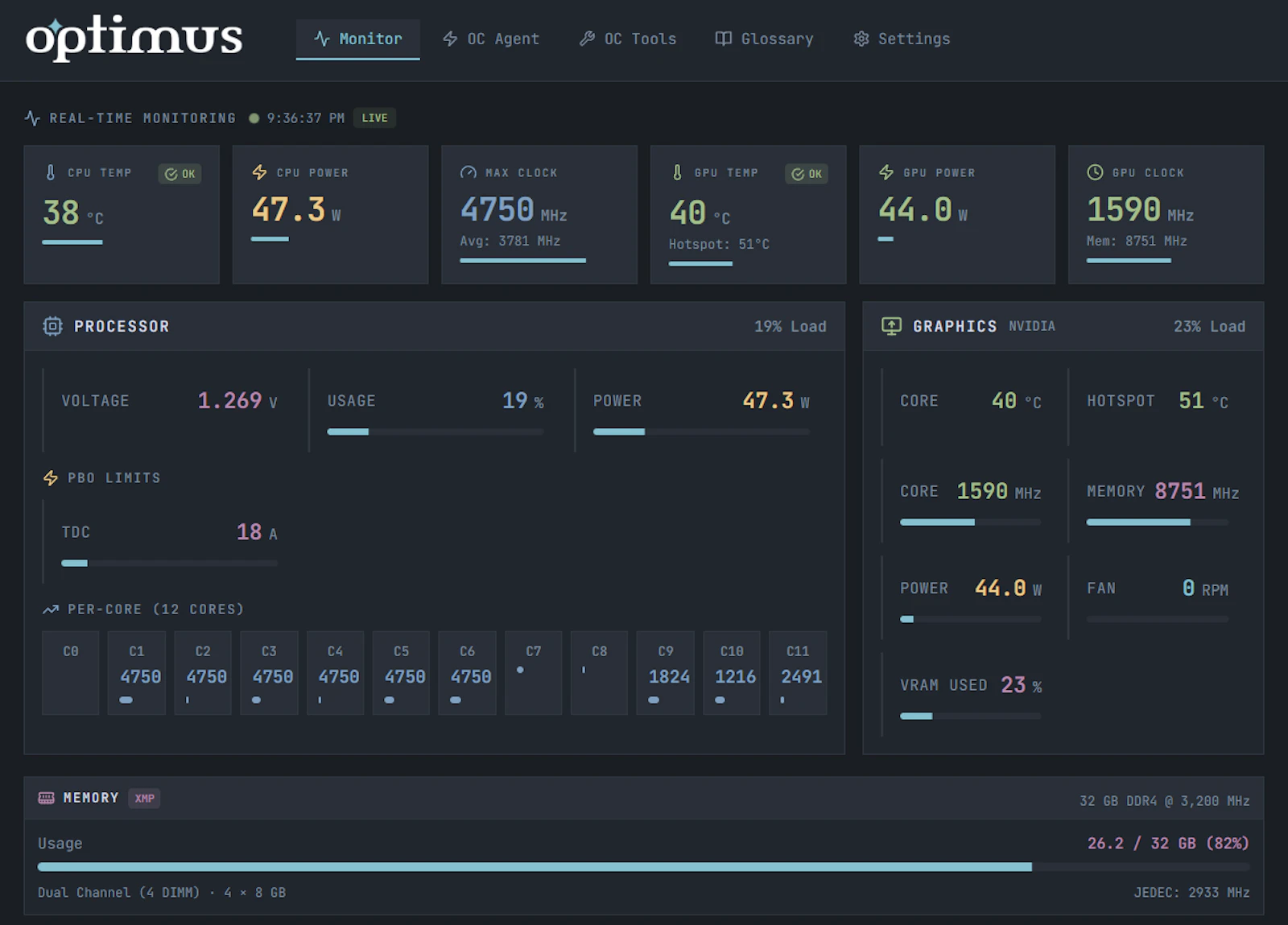 Optimus screenshot 1