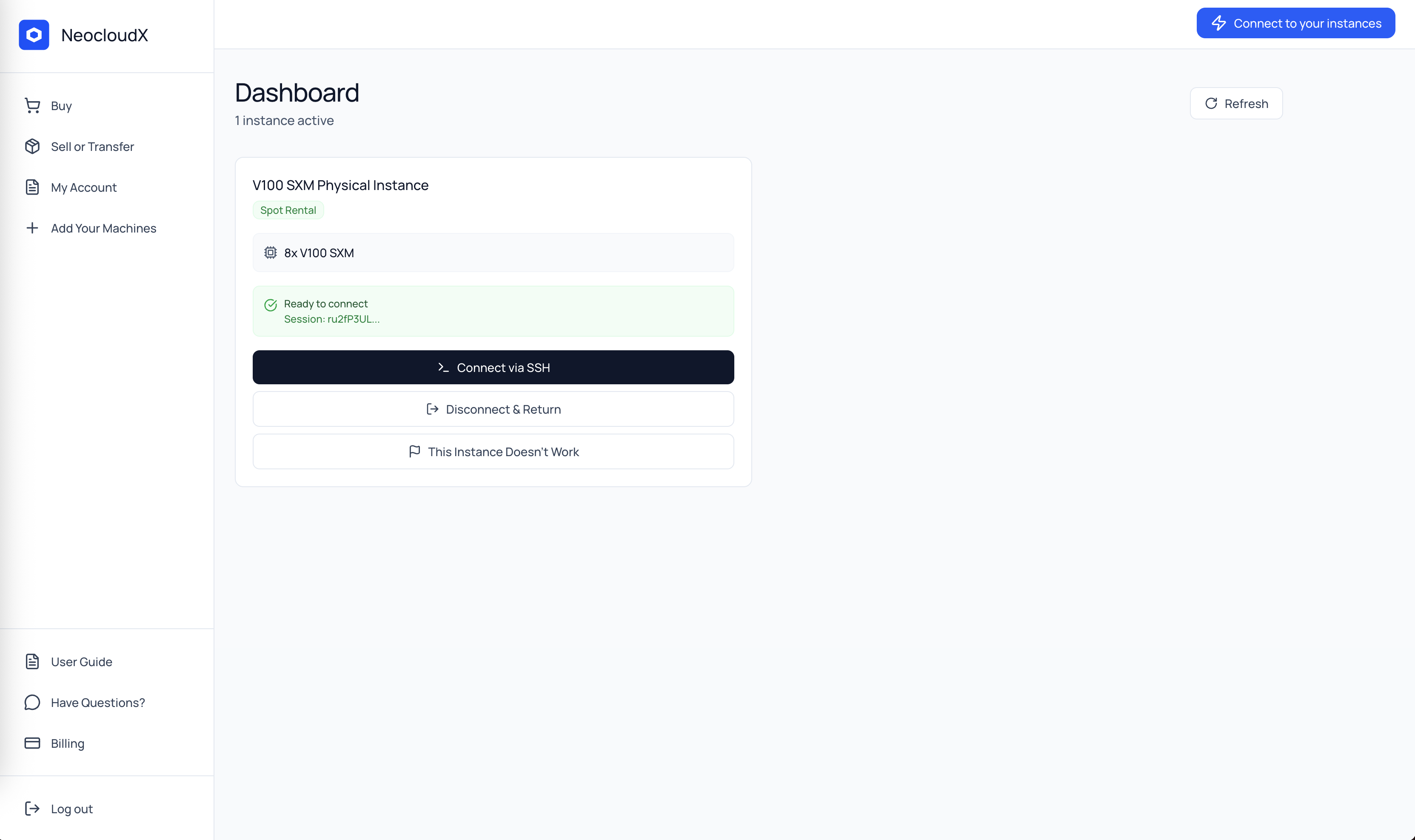 NeocloudX - Screenshot 3 showing product features and functionality