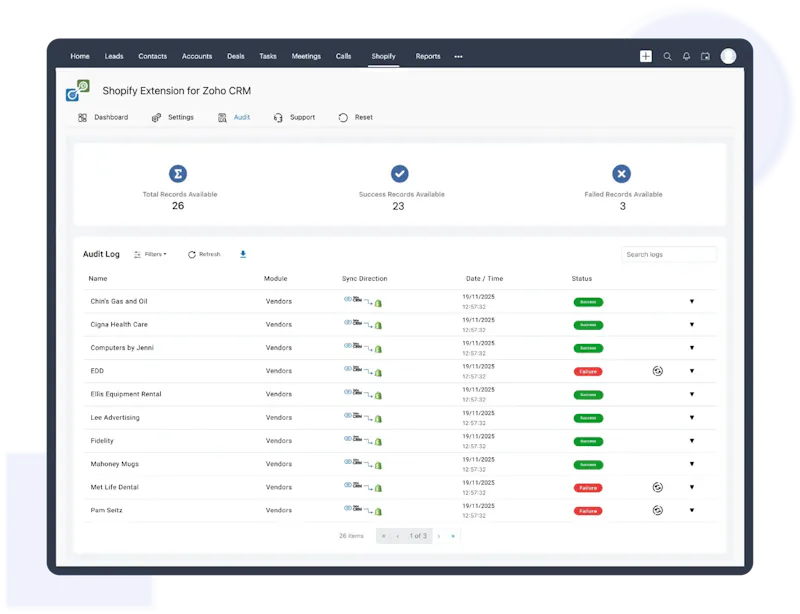Shopify Integration for Zoho CRM screenshot 3