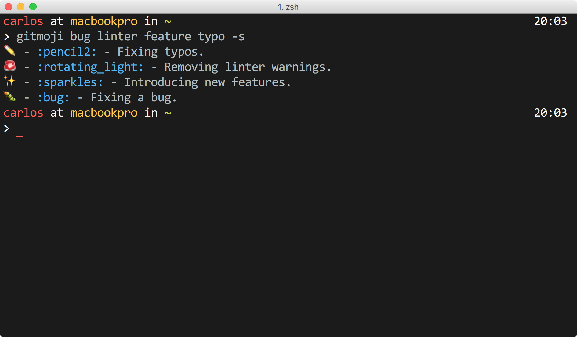 gitmoji-cli gallery image