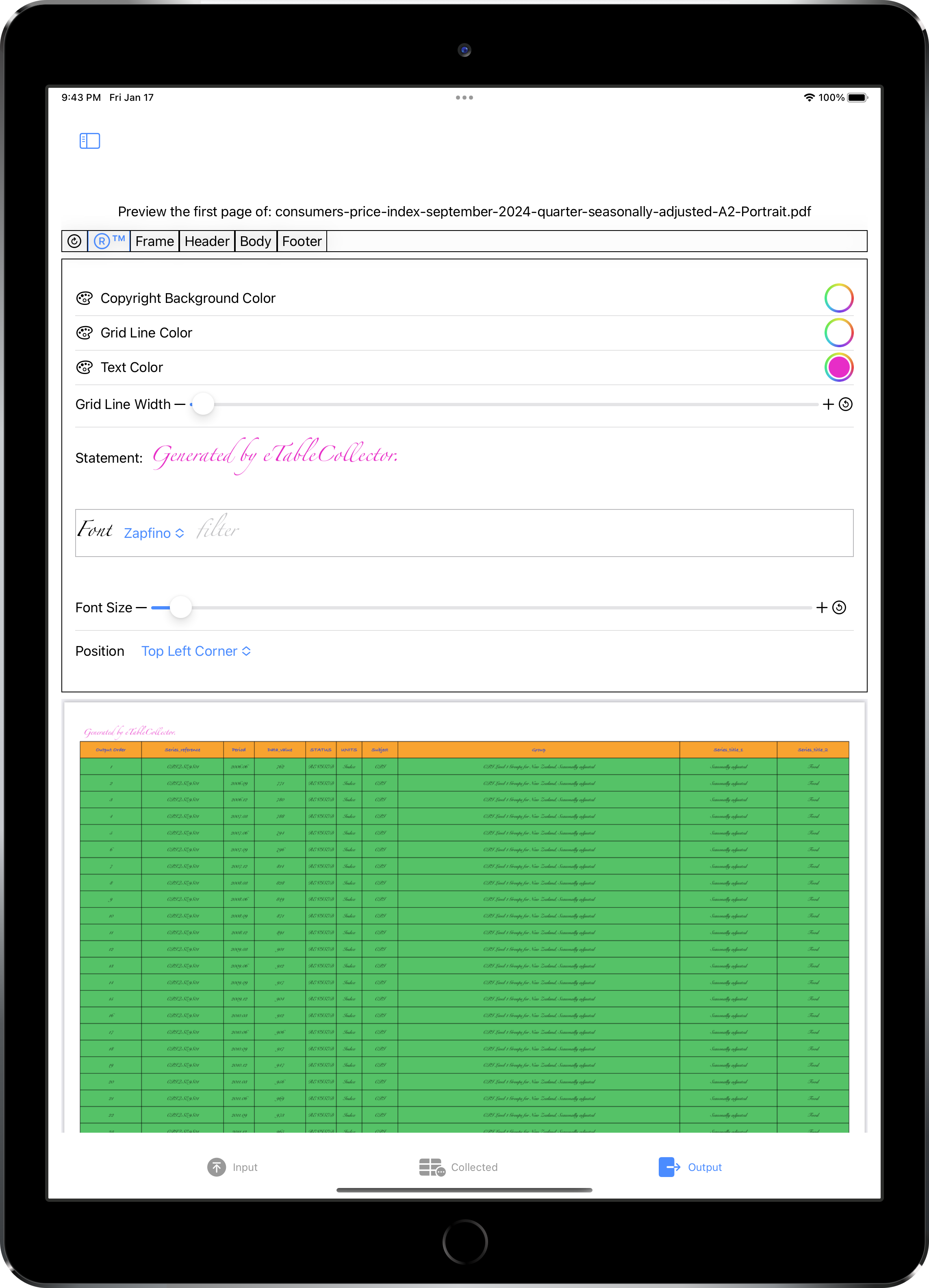 Etable Collector - Behandel big data in spreadsheet. media 2