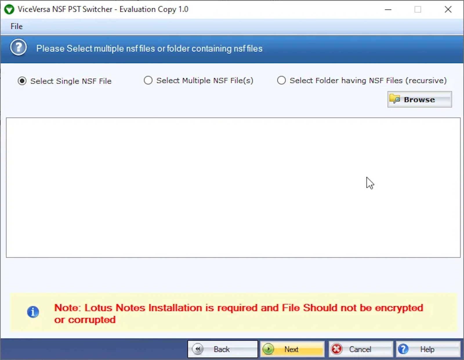 ViceVersa NSF PST Switcher screenshot 2