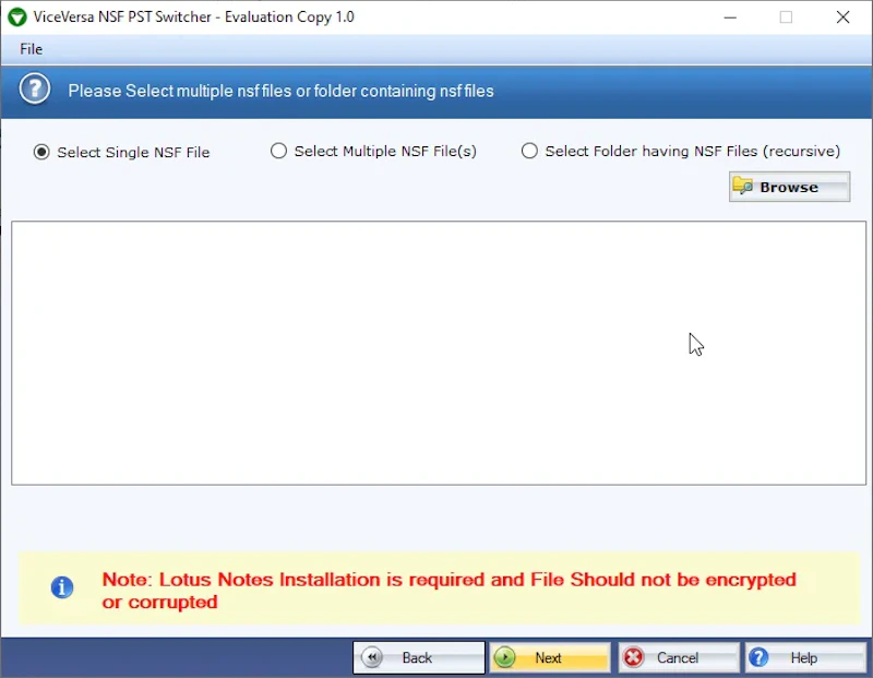 ViceVersa NSF PST Switcher screenshot 2