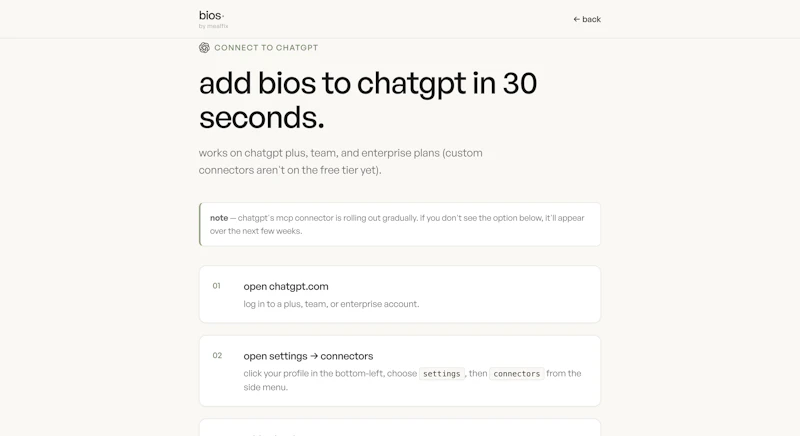 bios — just tell it what you ate screenshot 4