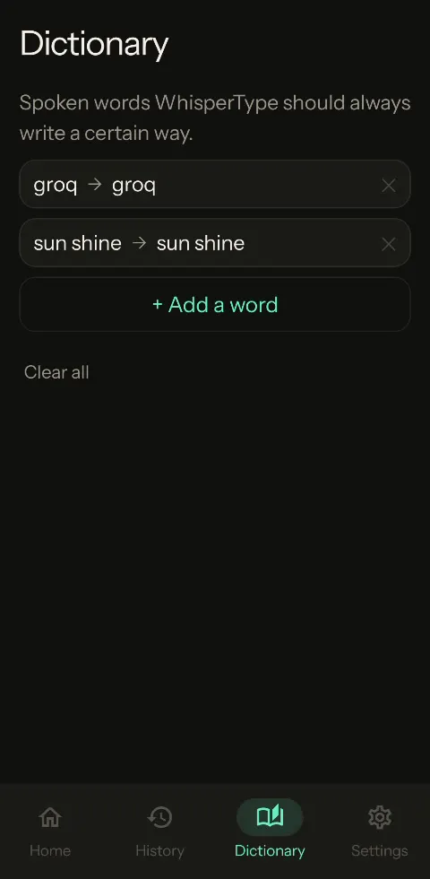 WhisperType screenshot
