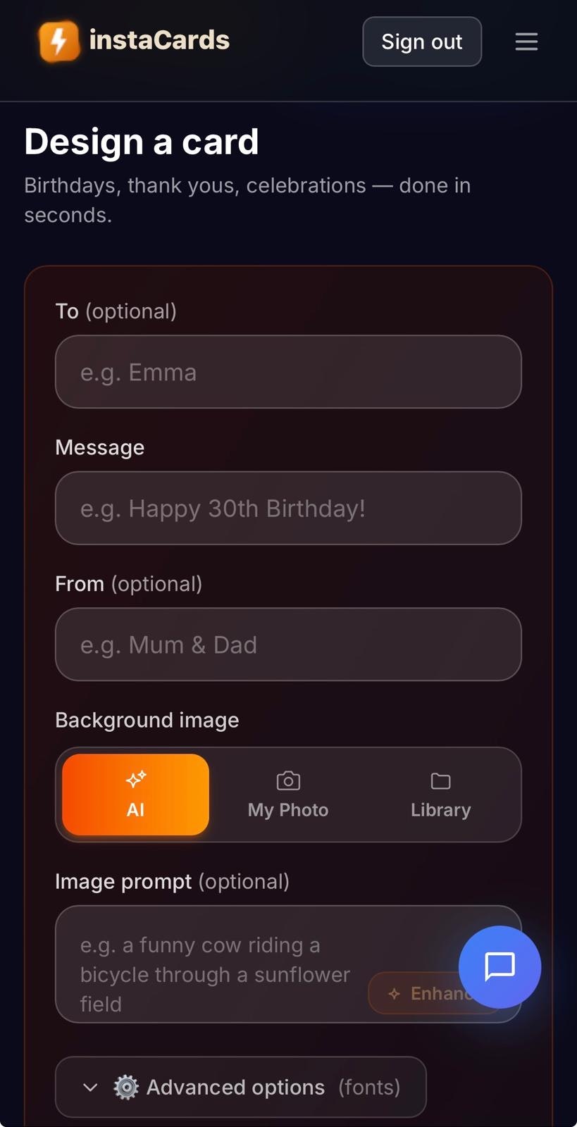 InstaCards gallery image