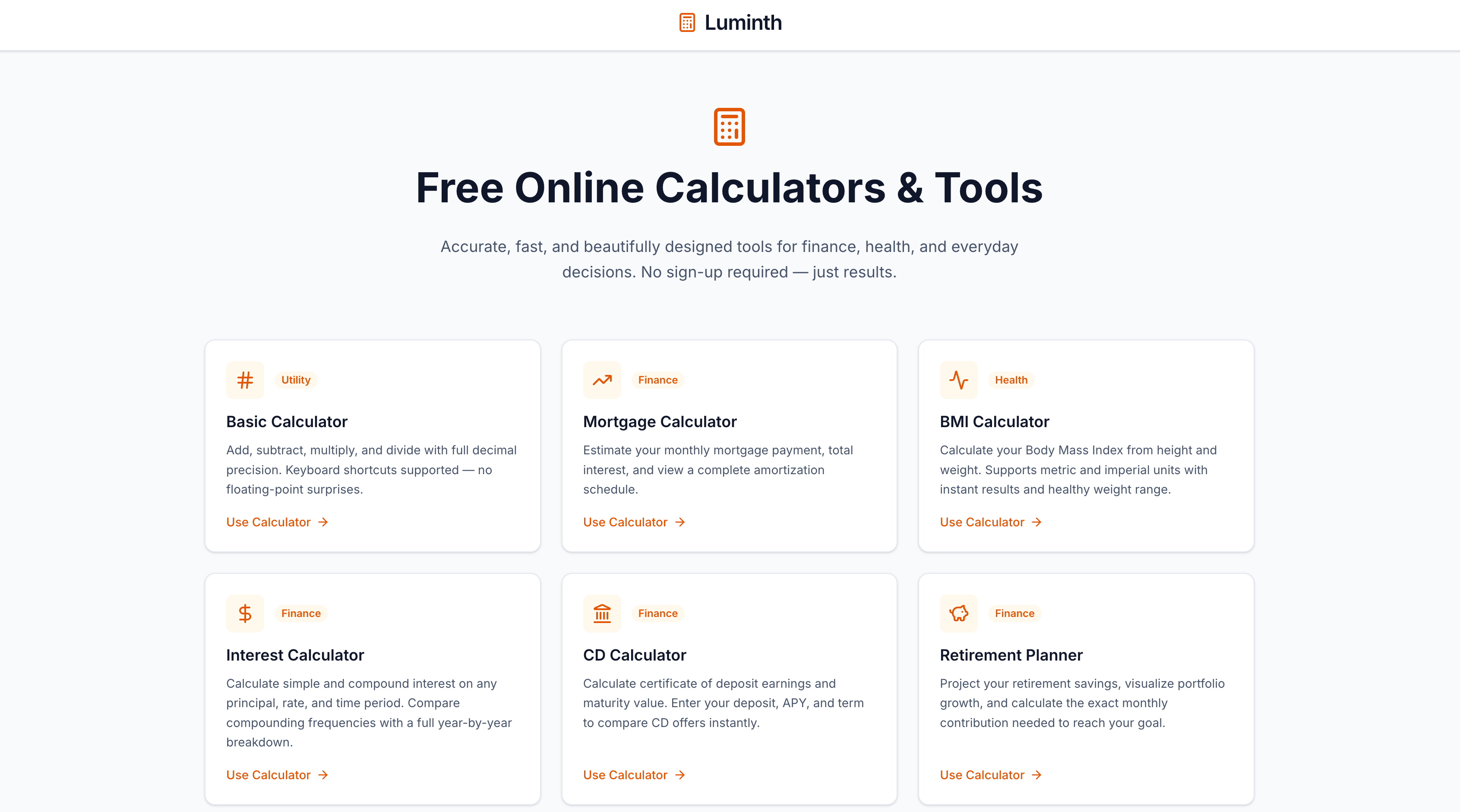 Luminth - Main product screenshot demonstrating key features and user interface