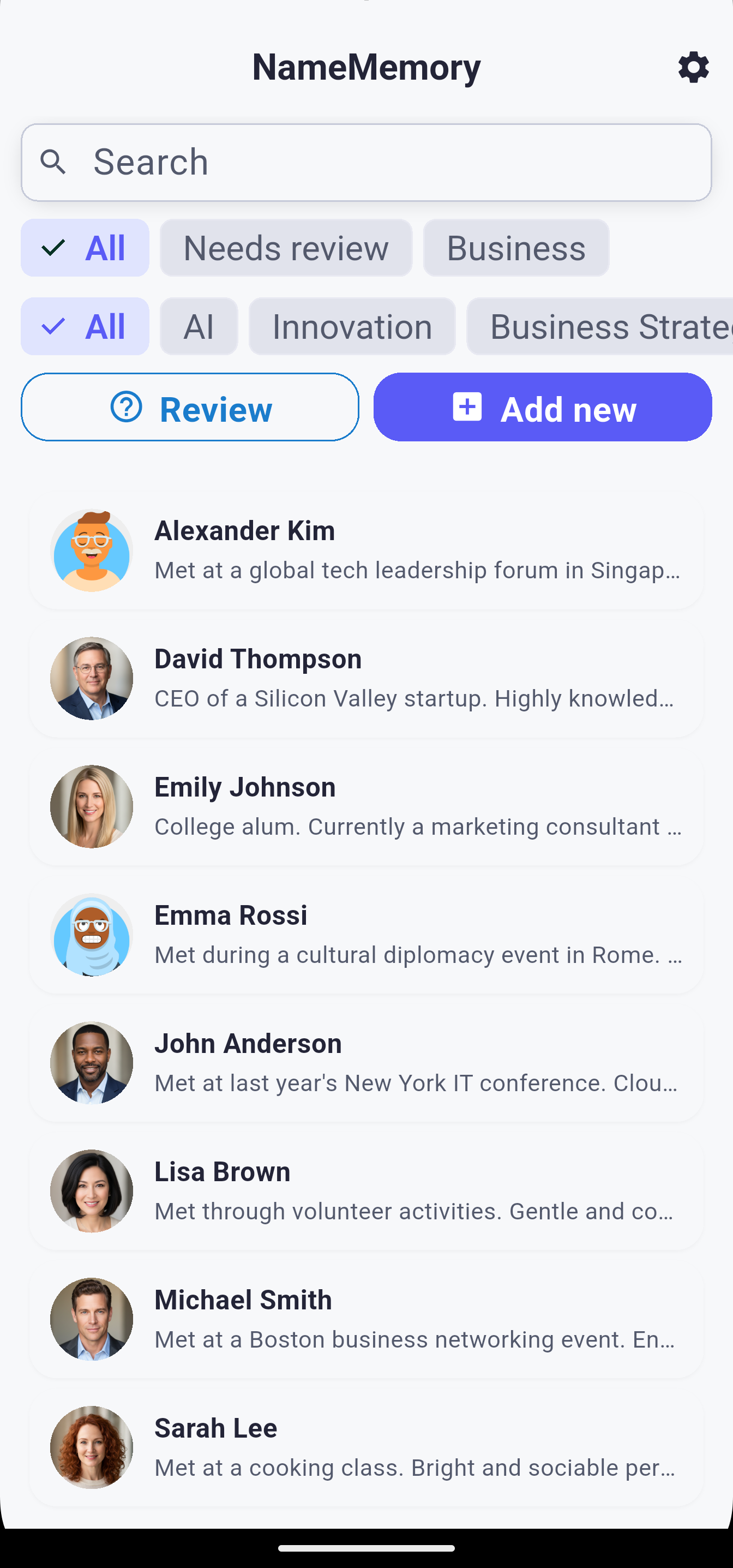 NameMemory gallery image