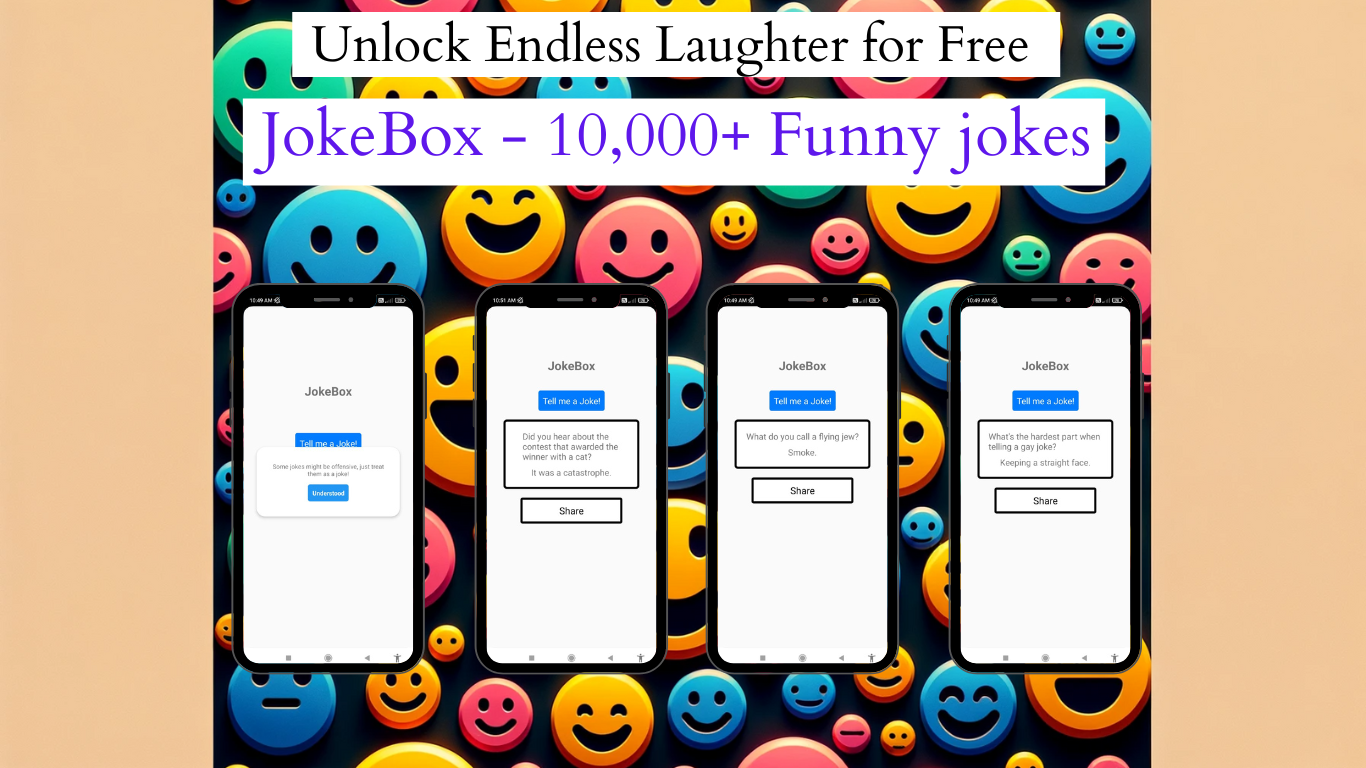 재미있는 농담 - 10000 농담 - 주머니에 10,000 농담으로 최대한 웃으세요 미디어 1