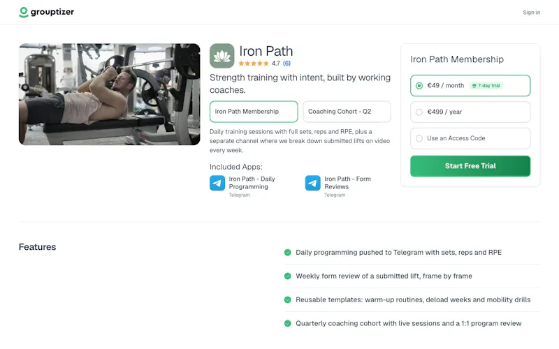 Grouptizer screenshot 2
