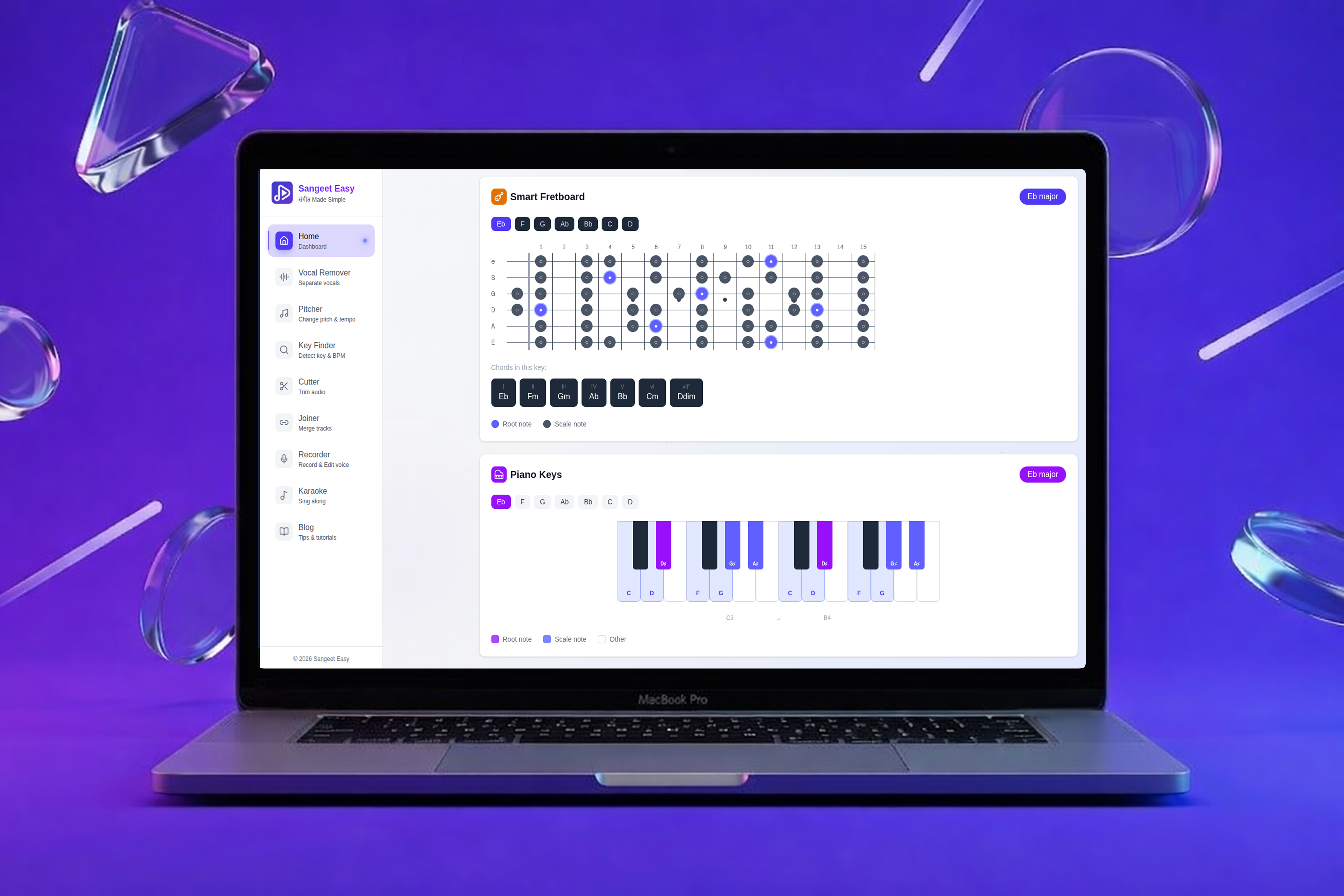 Sangeet Easy - Screenshot 3 showing product features and functionality