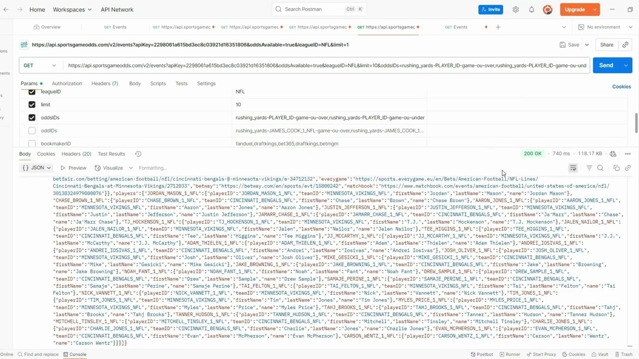 Sports Odds API gallery image