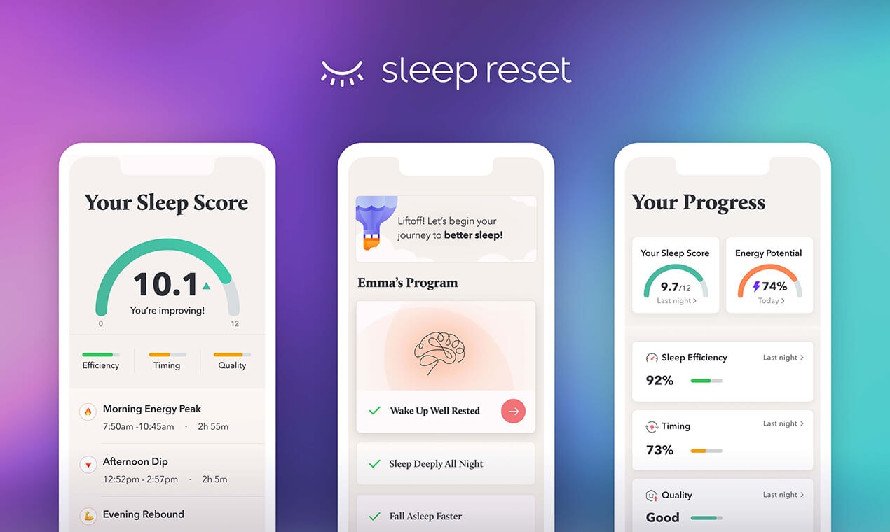 Restablecimiento del sueño - Duerme mejor con un programa personalizado respaldado por la ciencia media 1