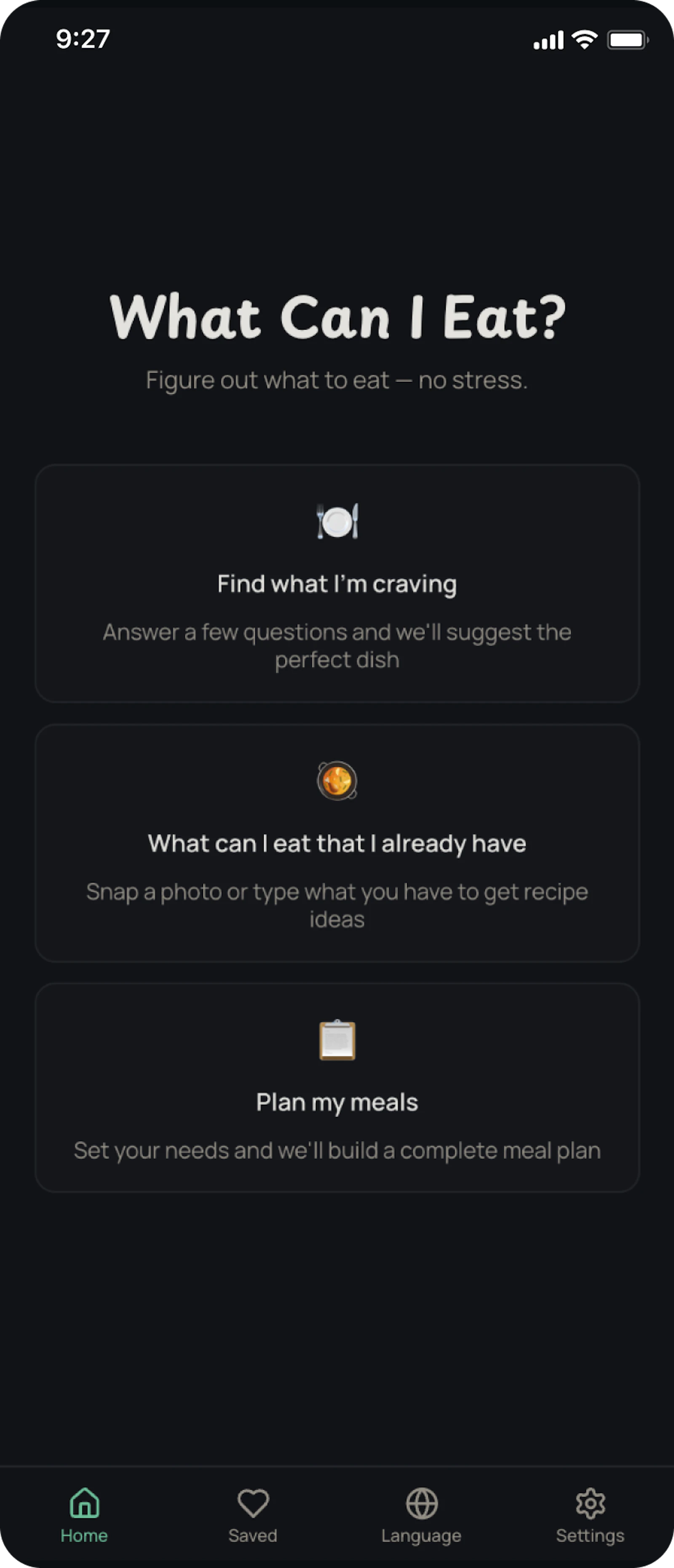 What Can I Eat? — Food Recommendations screenshot 1