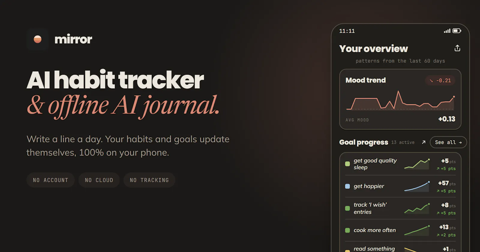 Mirror - AI Habit Tracker & Journal screenshot 2