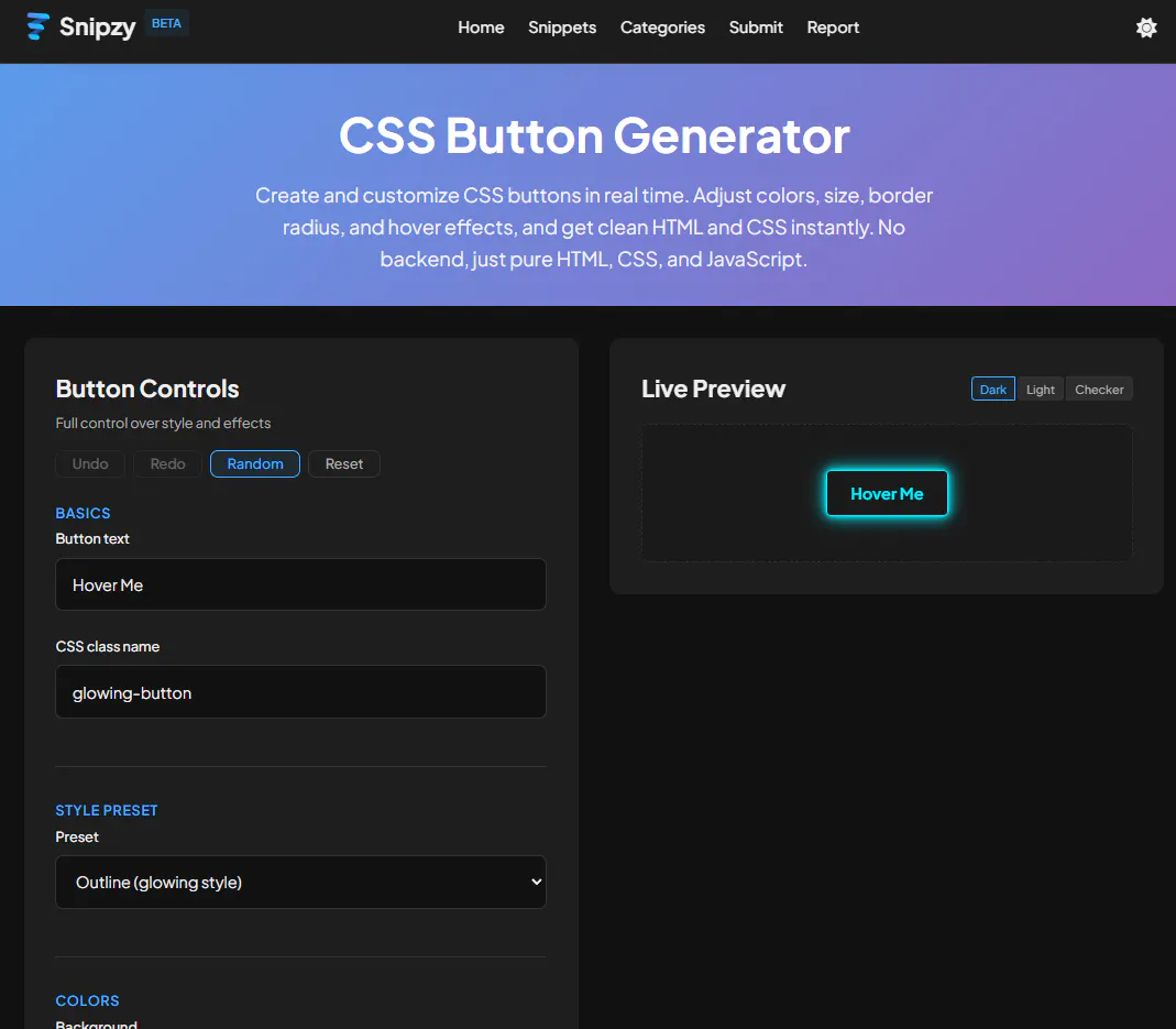 Code Snippet Generator 项目横幅