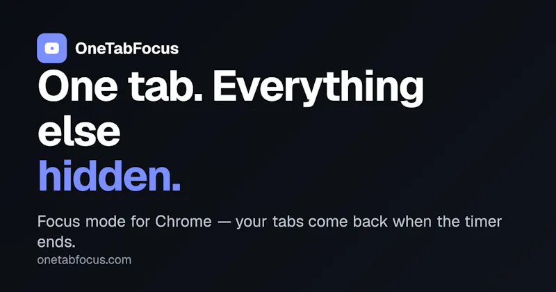 OneTabFocus screenshot 1