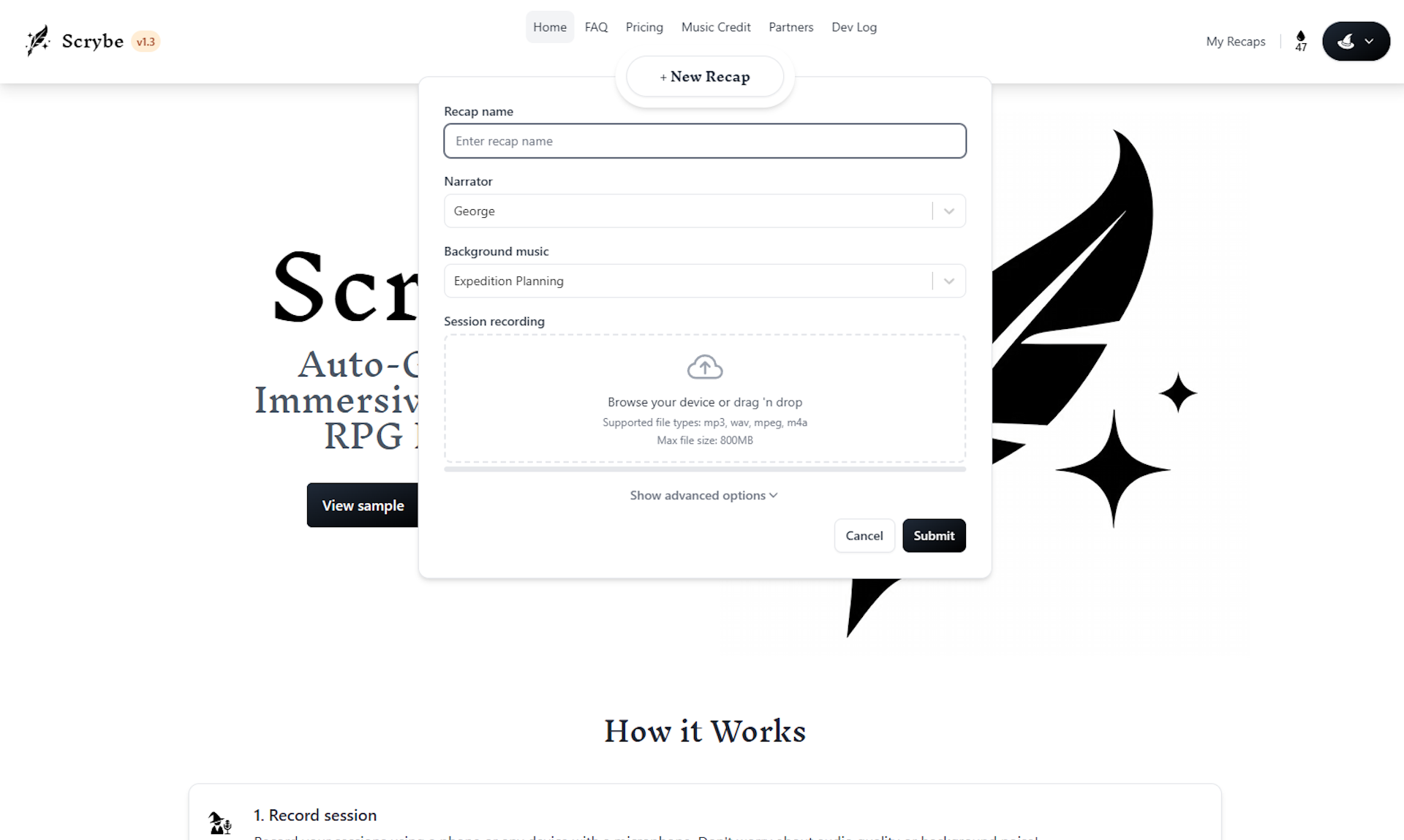 Scrybe Quill - Generate auto-generazioni di RPG di RPG immersivo media 3