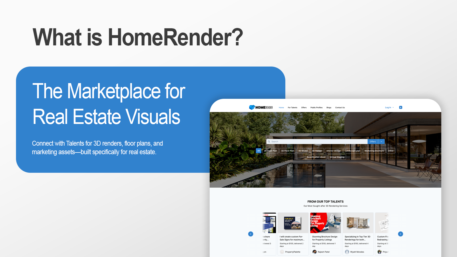 Homerender - Gayrimenkul 3D görselleri için go-to Market medya 2