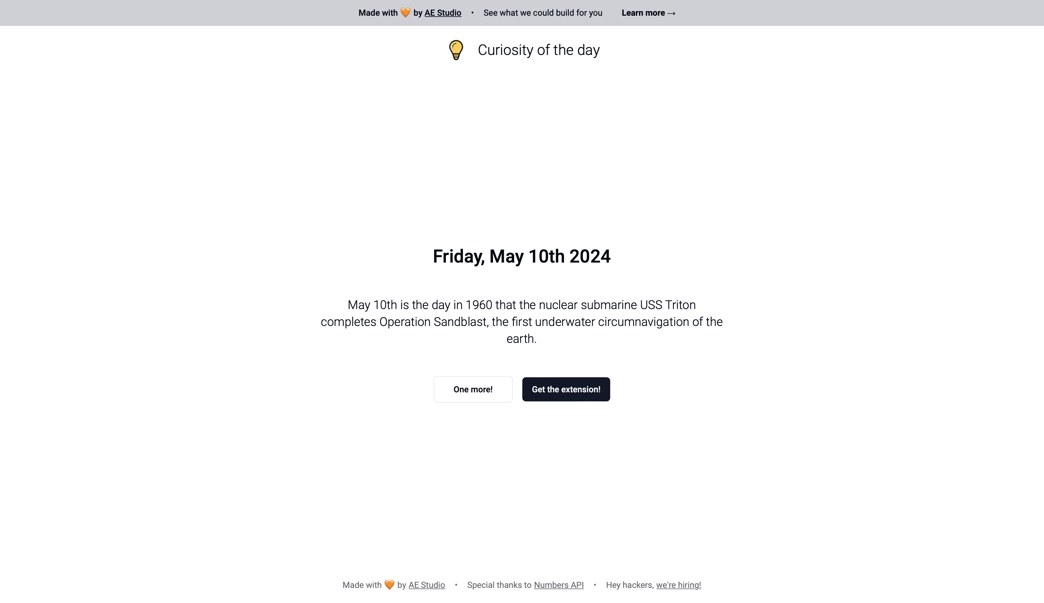 Curiosity of the Day gallery image