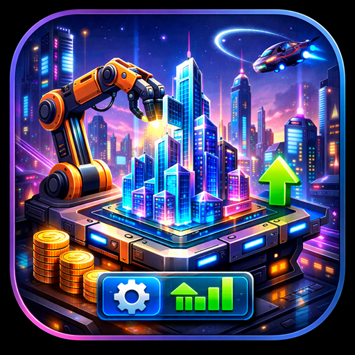 Idle Neon City Builder Simulator - Main product screenshot demonstrating key features and user interface