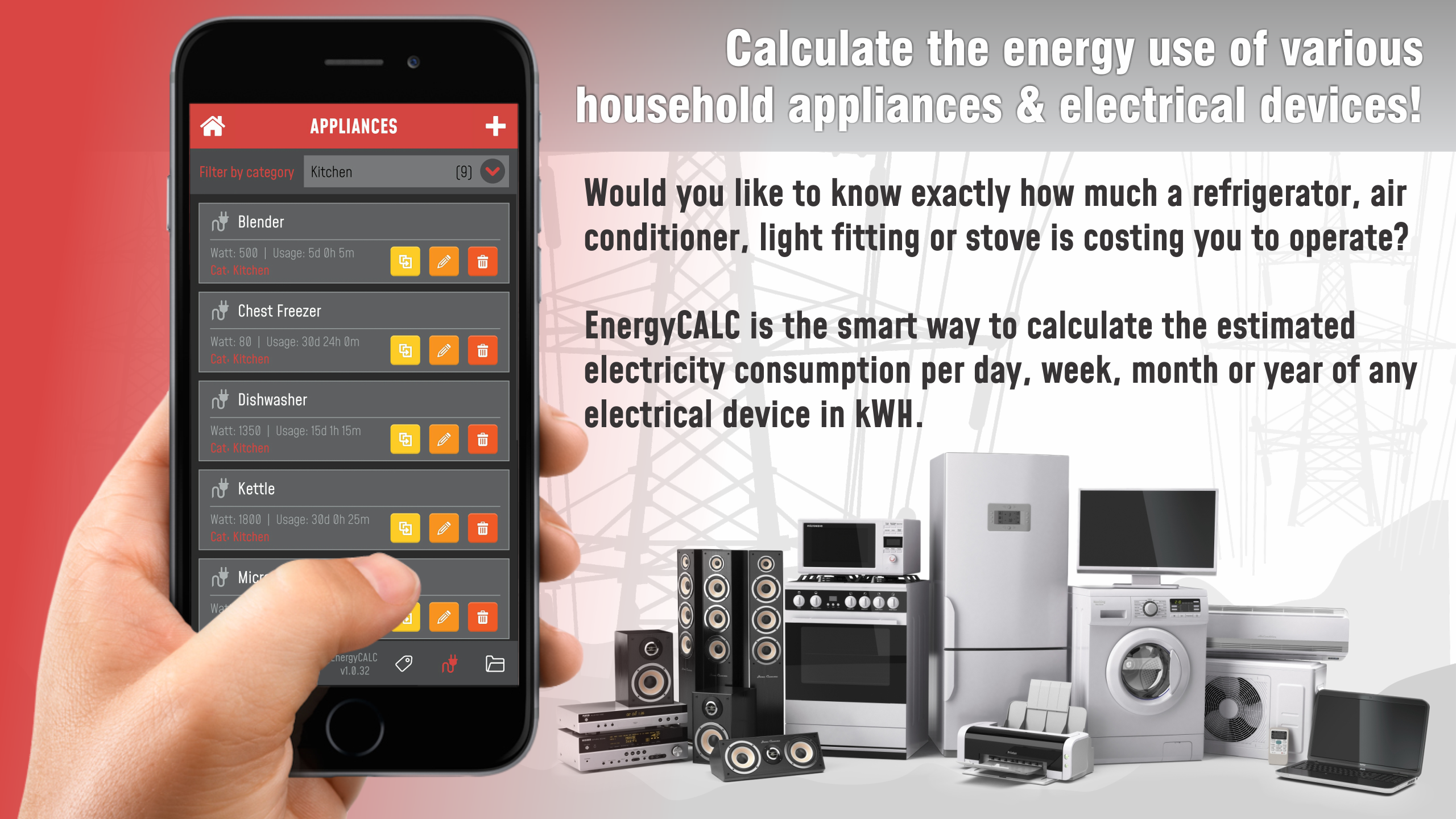 EnergyCALC - Energy usage calculator gallery image