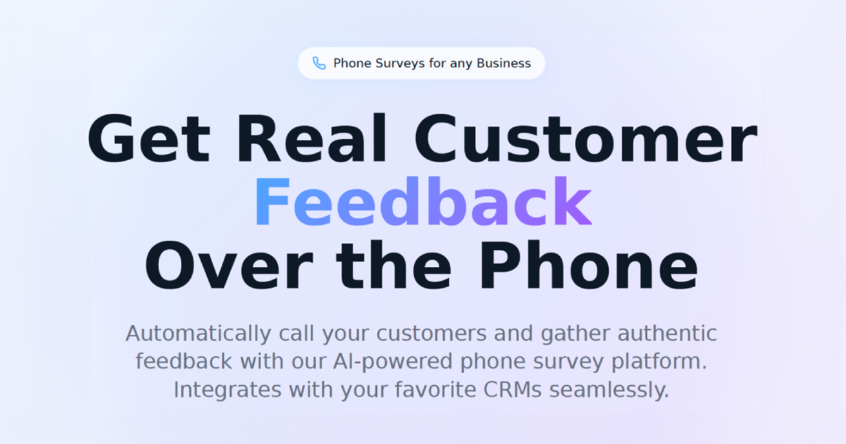 Telefoonback AI - AI -telefoononderzoeken - echte feedback, nul moeite media 1