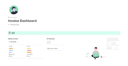 Notion Invoice Dashboard gallery image