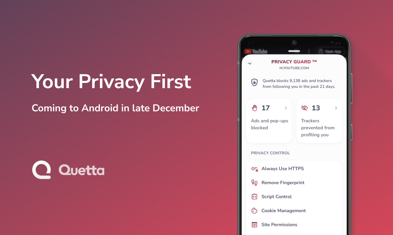 startuptile Quetta Browser-The next browser with your privacy first